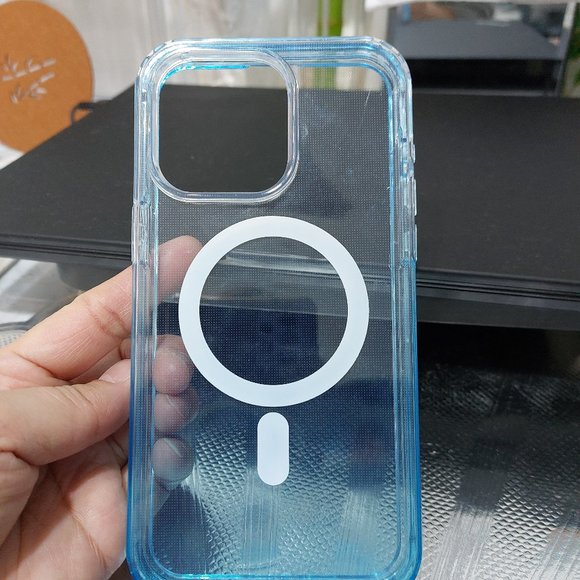 CLEAR TINT OF BLUE COLOR CLEAR IPHONE CASES COVERS - Picture 2 of 7